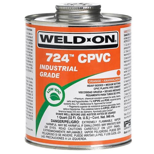 Pegamento Industrial CPVC Para Quimicos Weldon No.724 1/2 LTO